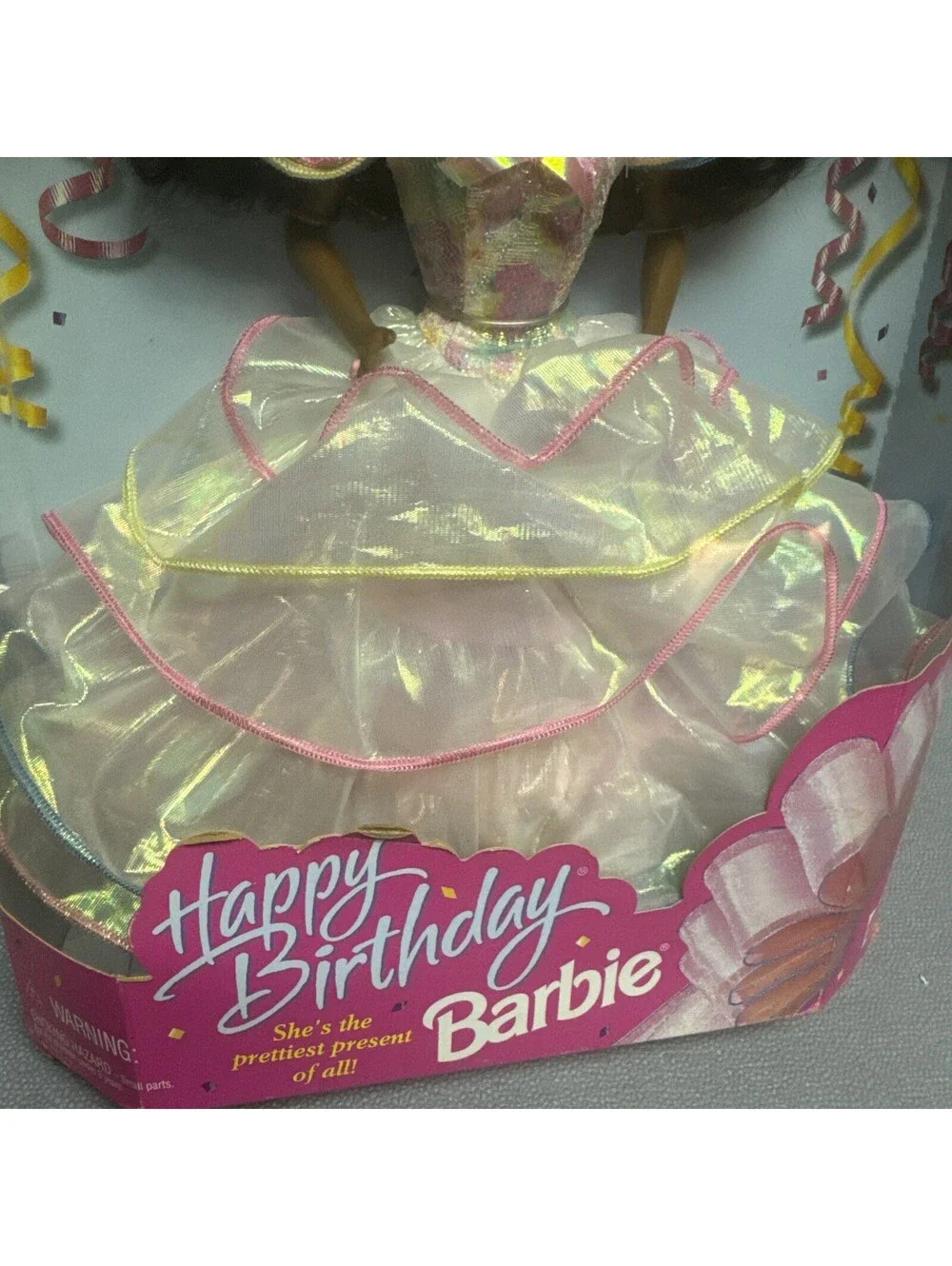 Vintage 1995 Mattel Happy Birthday African American Barbie Doll Damaged Box NRFB